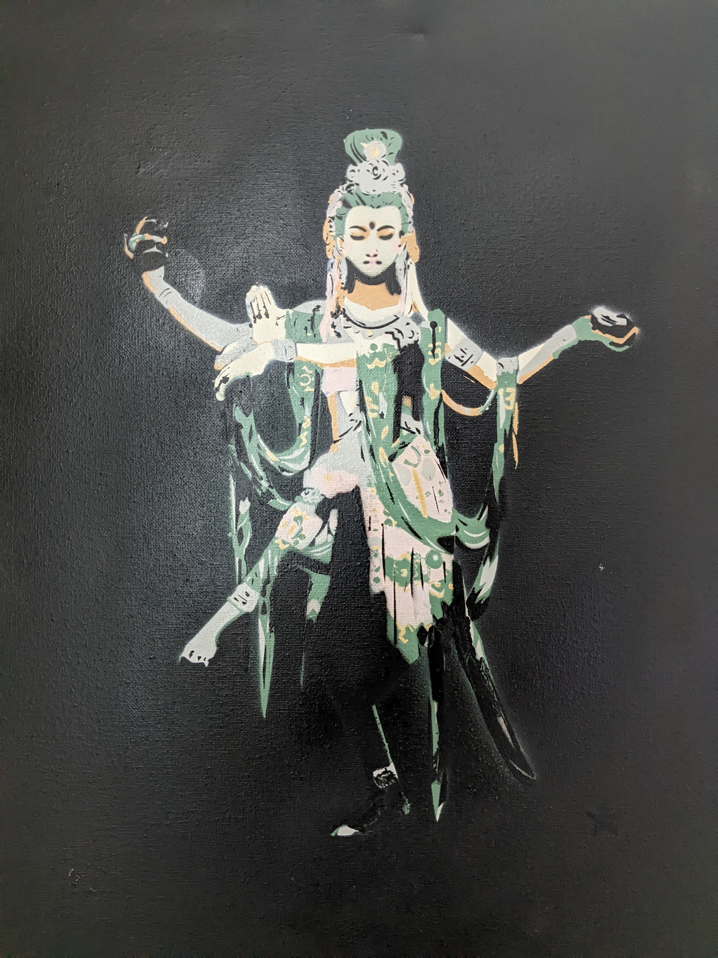 Graffiti art of the Bodhisattva Guanyin